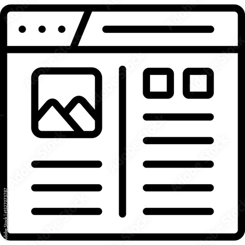2 column website design icon