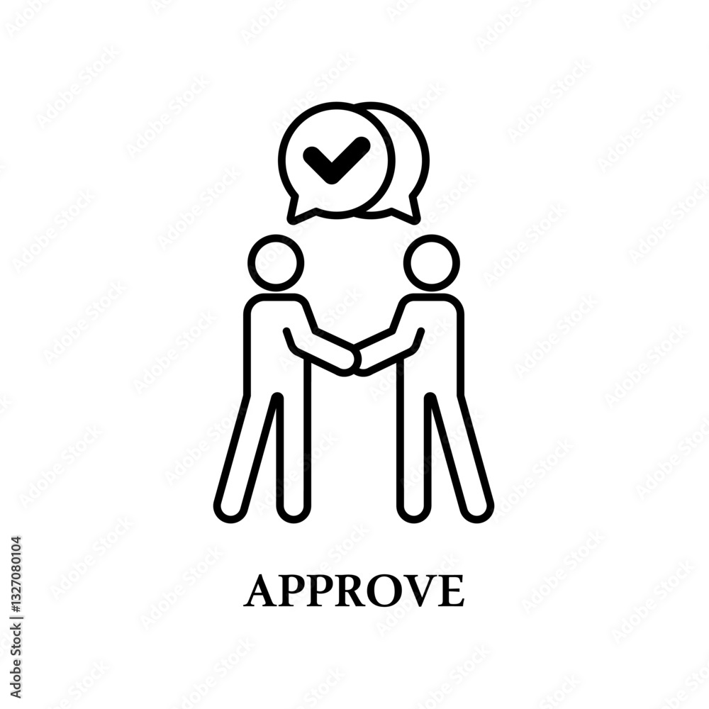 Icon a approved, isolated against a clean background. Icon a approved, isolated against a clean background.
