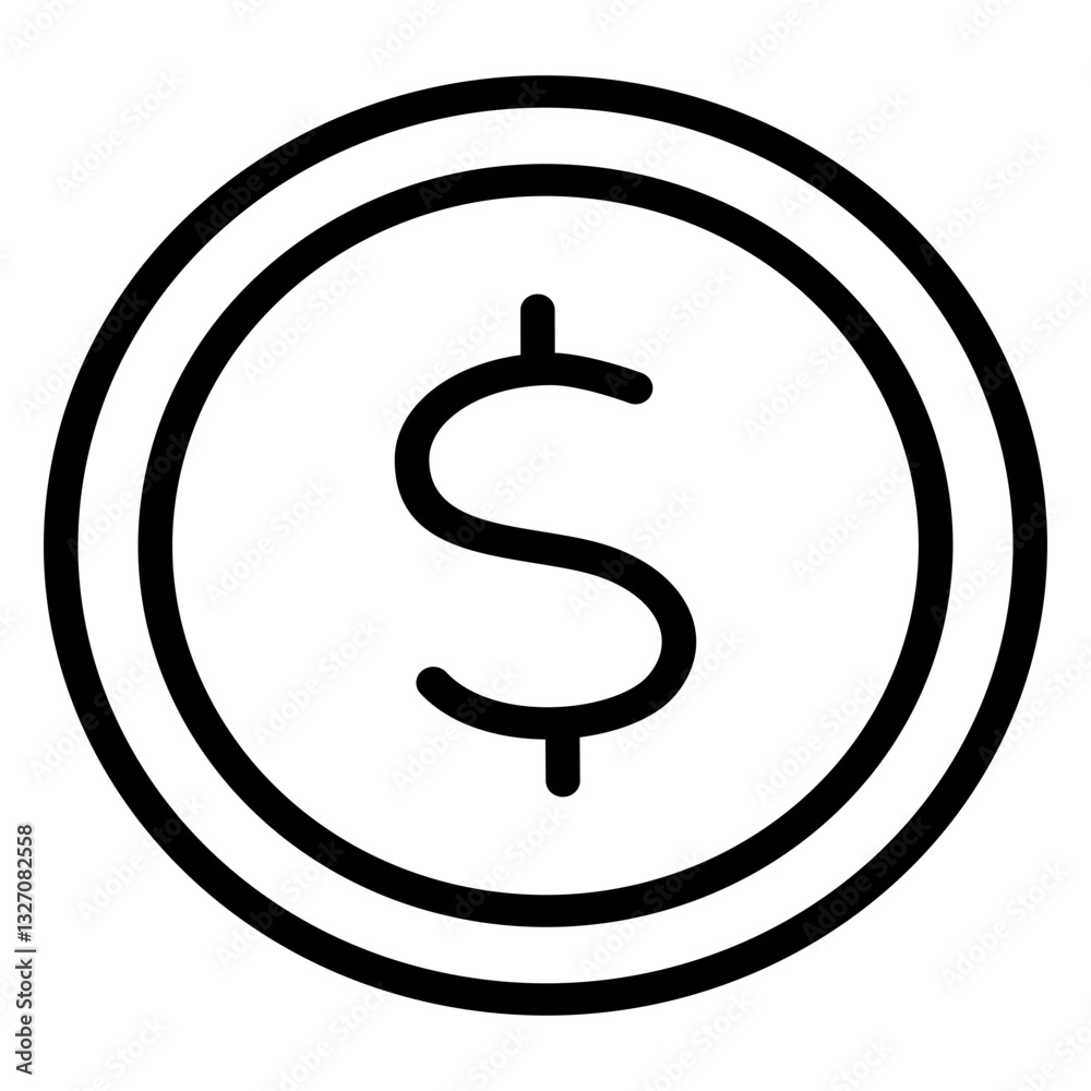 coin dollar icon vector illustration concept coin dollar icon vector illustration concept