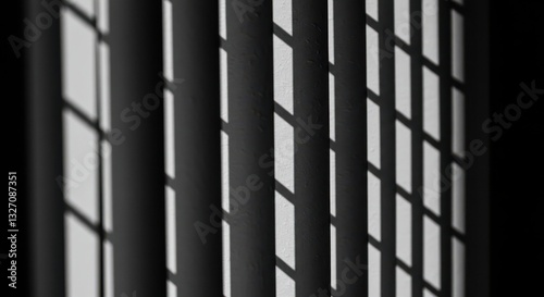 Wallpaper Mural Window Light and Shadow Casting Pattern on Wall in Black and White Torontodigital.ca