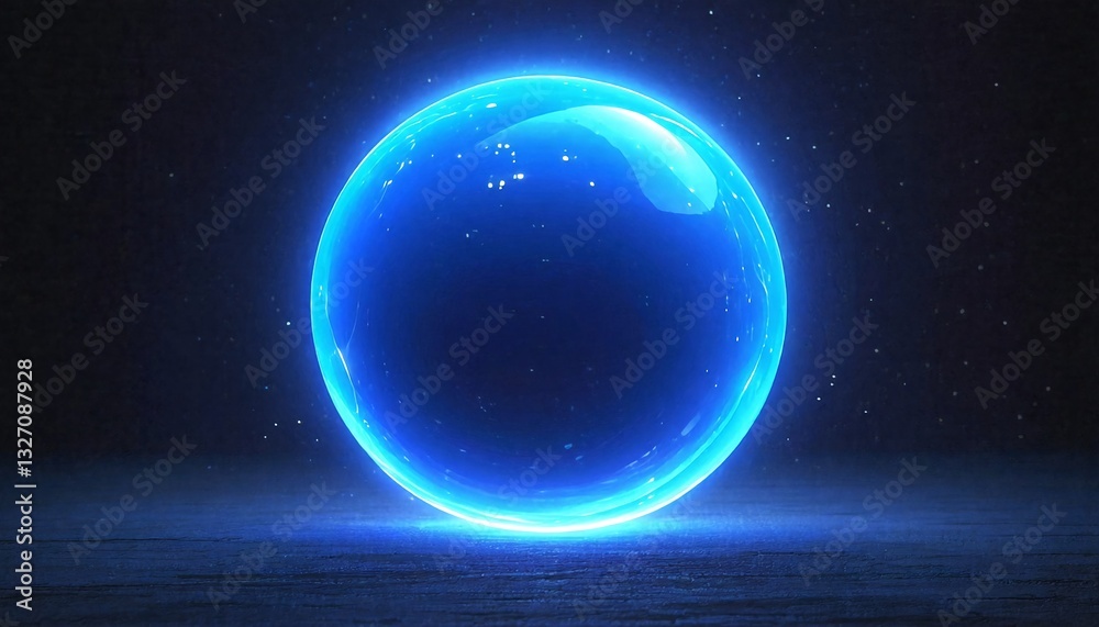 Abstract Glowing Blue Spheres. Abstract Glowing Blue Spheres.