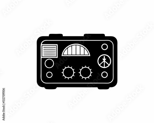 creative details marine radio icon vector illustration