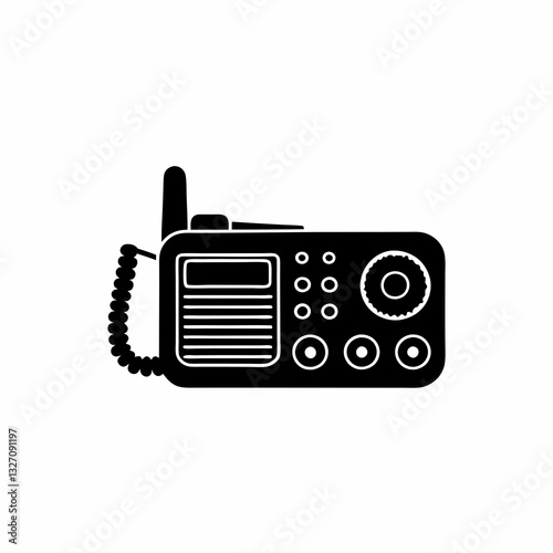 creative details marine radio icon vector illustration