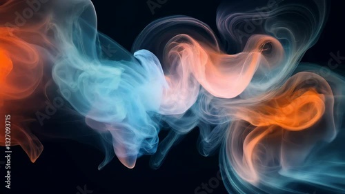 Colorful abstract representation of human emotions and thoughts in a swirling design