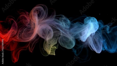 Wallpaper Mural Colorful smoke swirls blend together, creating a vibrant abstract display against a dark background	
 Torontodigital.ca