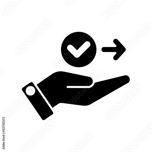 Icon a give permission, isolated against a clean background.