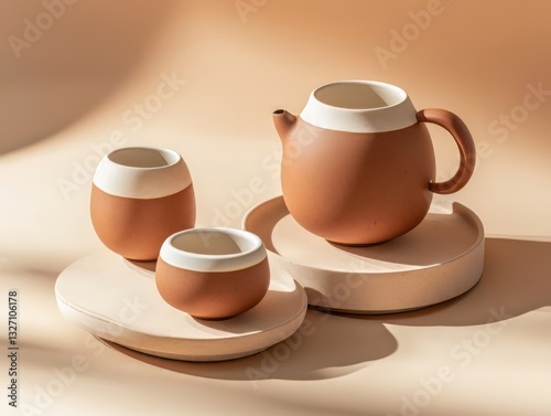 Minimalist Japanese-inspired tea set