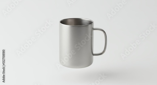 Stainless Steel Mug Mockup: A Clean and Minimalist Design for Branding