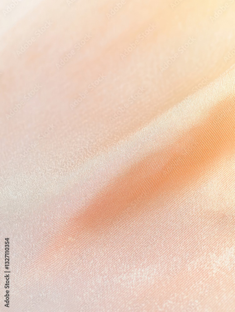 Fototapeta premium Soft Delicate Peach Fabric Texture with Subtle Sheen Creates a Luxurious and Elegant Background