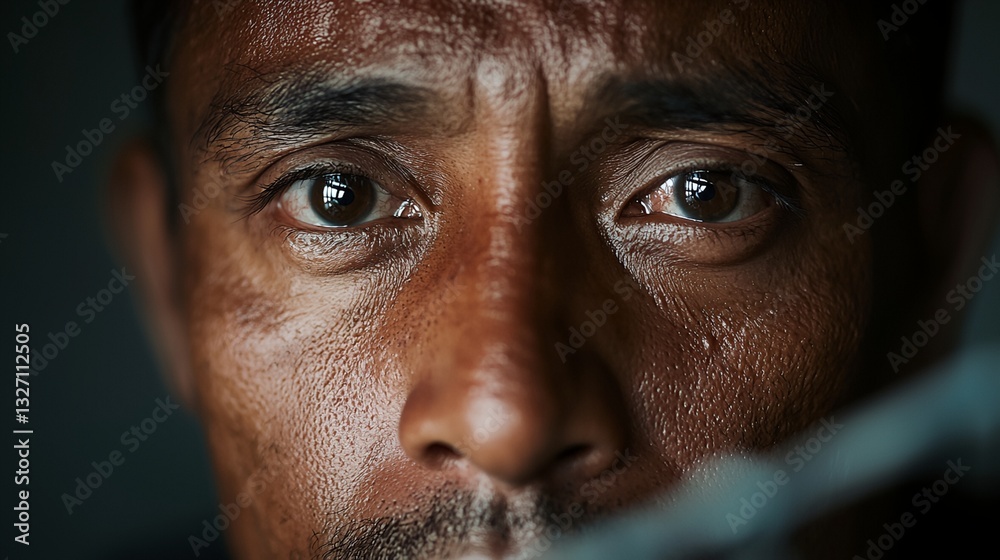 Obraz premium A man with brown eyes