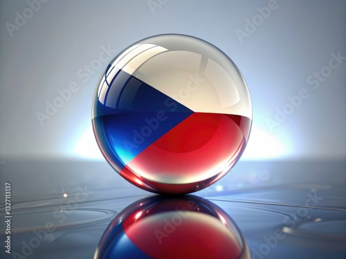Free Download Czech Republic Flag, Glass Ball, Photography, Image, Stock Photo,  Bohemian,  Republic,  National Symbol,  Glossy Sphere, Reflection,  Czechia,  Patriotic - GFXLoad
