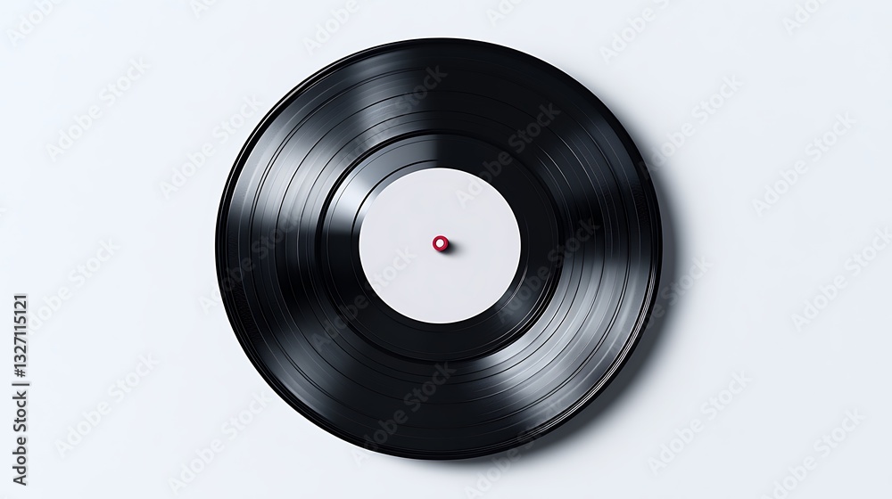 Obraz premium Vinyl record, white background, studio shot, music