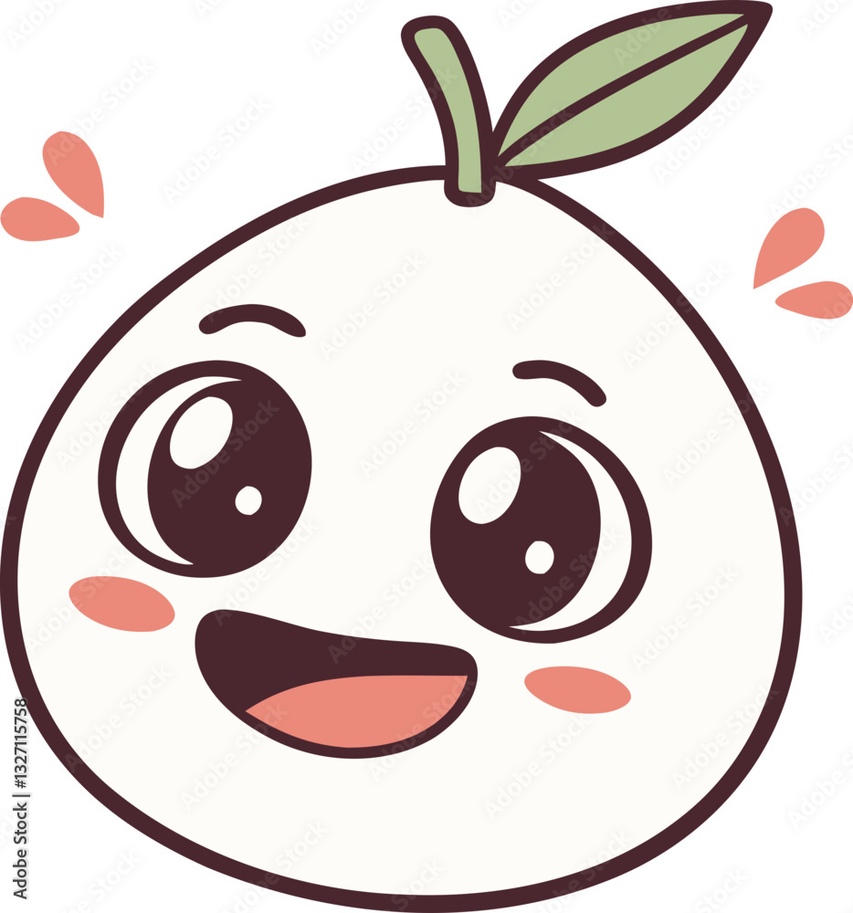 Obraz premium red apple cartoon