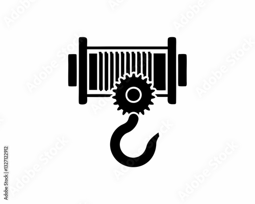 creative details winch icon vector illustration