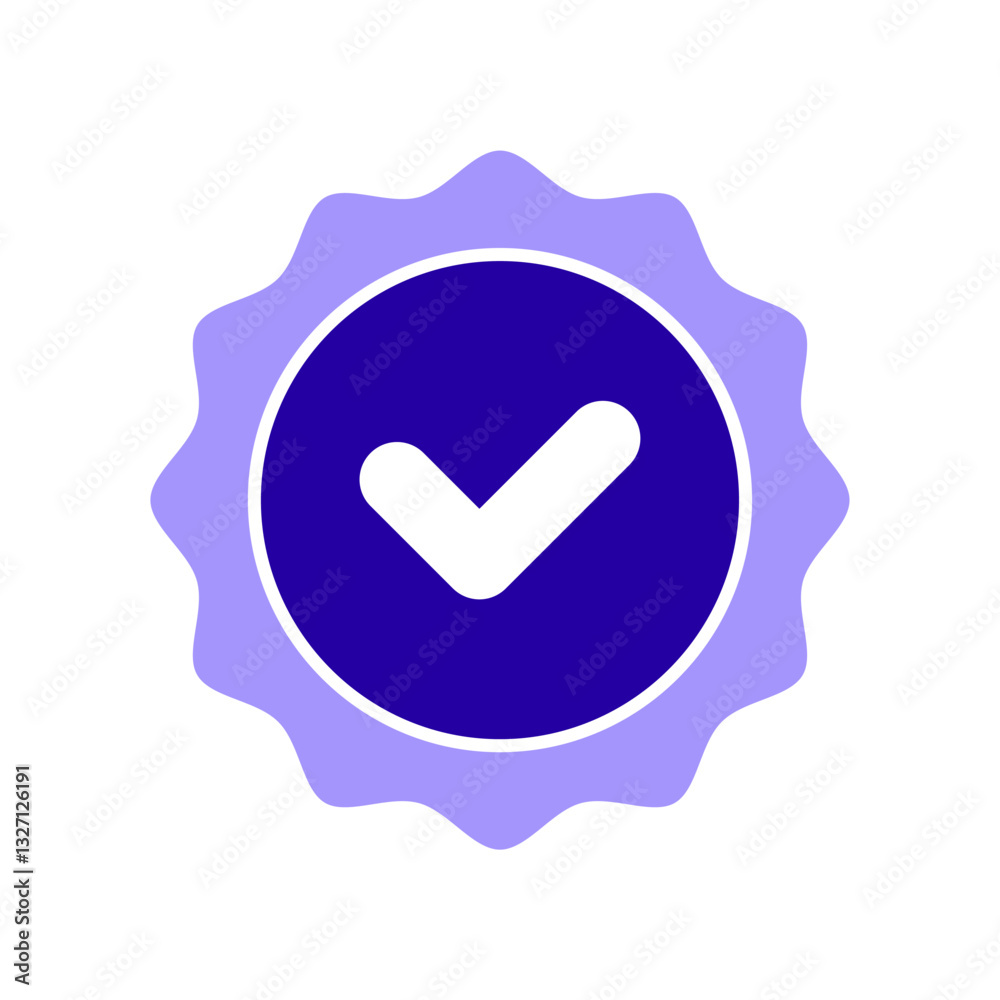 Icon a check, isolated against a clean background. Icon a check, isolated against a clean background.