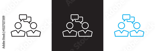 Consulting icon. Vector illustration. isolated on white and black background. EPS 10