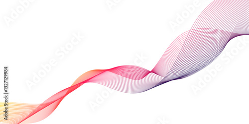 ultra modern and dynamic digital business and technology concept abstract lines, flowing lines with gradient color, the wave lines are very thin, lines pattern or wavy stripes, twisted curve lines.