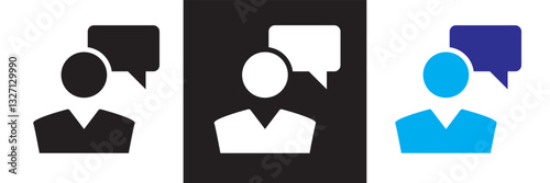Consulting icon. Vector illustration. isolated on white and black background. EPS 10