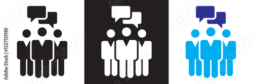 Consulting icon. Vector illustration. isolated on white and black background. EPS 10