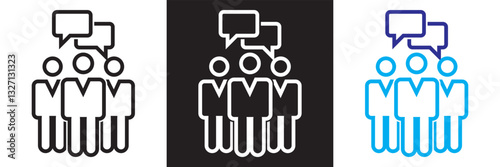 Consulting icon. Vector illustration. isolated on white and black background. EPS 10