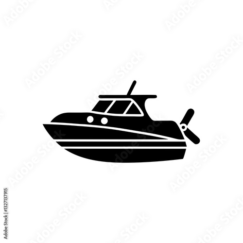 creative details speedboat icon vector illustration