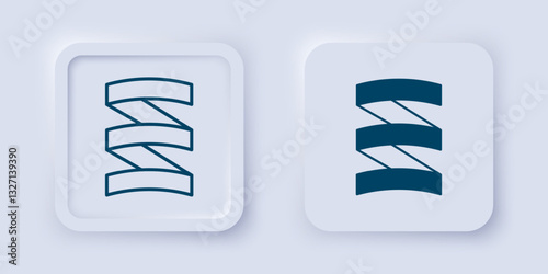 Filled and outline Sports nutrition bodybuilding proteine power drink and food icon isolated on grey background. Square button. Vector