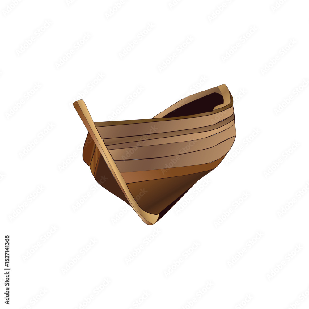 Fototapeta premium Old Wooden Boat Vectors and Illustrations drawing Vol 03