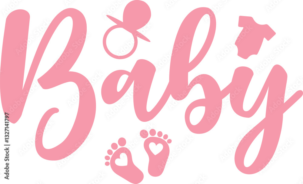 Baby typography design on plain white transparent isolated background for card, shirt, hoodie, sweatshirt, apparel, tag, mug, icon, poster or badge Baby typography design on plain white transparent isolated background for card, shirt, hoodie, sweatshirt, apparel, tag, mug, icon, poster or badge