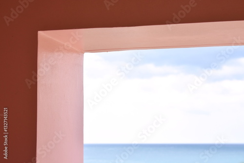 blue sky with windowframe