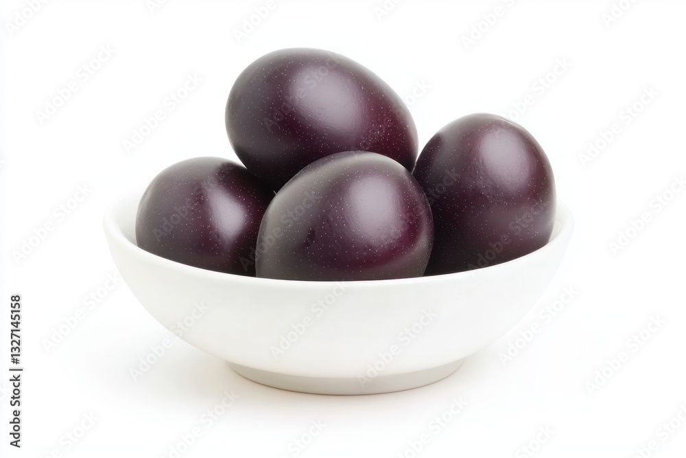 Fresh Plums in Ceramic Bowl Dark Purple Fruit Display Still Life Food Photography White Background Elegant Close up Fresh Plums in Ceramic Bowl Dark Purple Fruit Display Still Life Food Photography White Background Elegant Close up