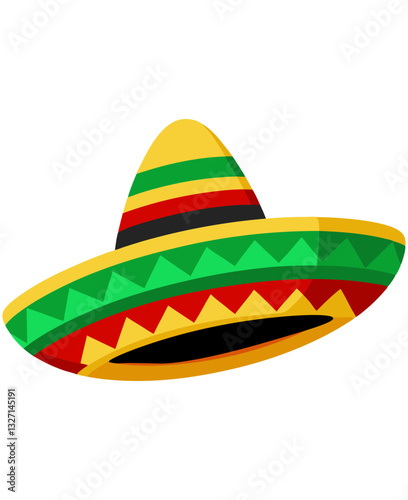 Colorful Sombrero Hat Illustration