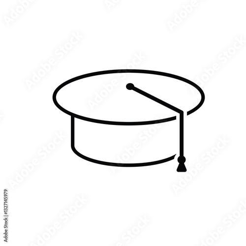 graduation icon. graduation cap toga vector. describes education, learning outcomes, undergraduate. for events, celebrations, flyers. Line design style