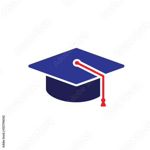 graduation icon. graduation cap toga vector. describes education, learning outcomes, undergraduate. for events, celebrations, flyers. Solid design style.