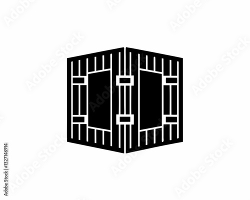 creative details shipping container icon vector illustration 
