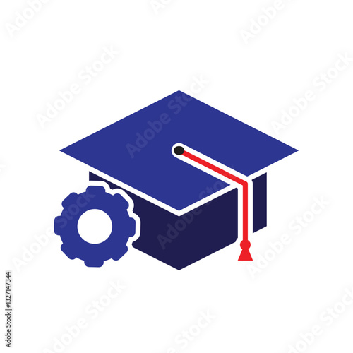 graduation icon. graduation cap toga vector. describes education, learning outcomes, undergraduate. for events, celebrations, flyers. Solid design style.