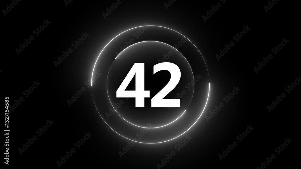 A circle with a neon icon on a black background and the text in the middle of it. A circle with a neon icon on a black background and the text in the middle of it.