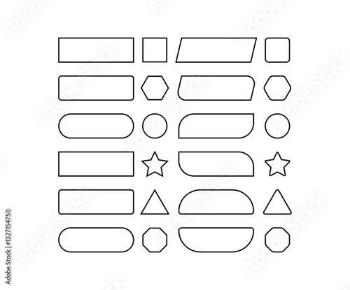 Black and white CTA button set.