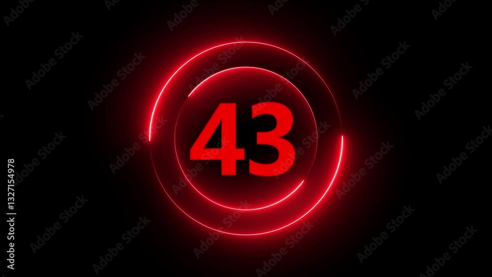 A circle with a neon icon on a black background and the text in the middle of it. A circle with a neon icon on a black background and the text in the middle of it.