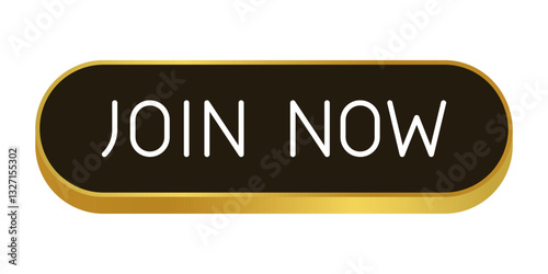 Golden and black CTA button: Join now.