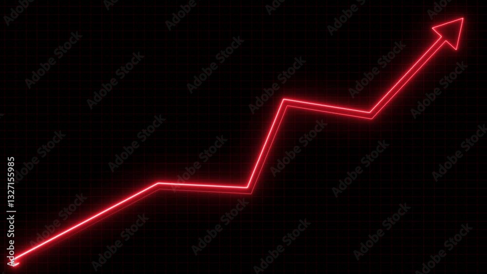 abstract arrow business graph icon animation Directional bold arrows are direction and swipe right arrows for social media.