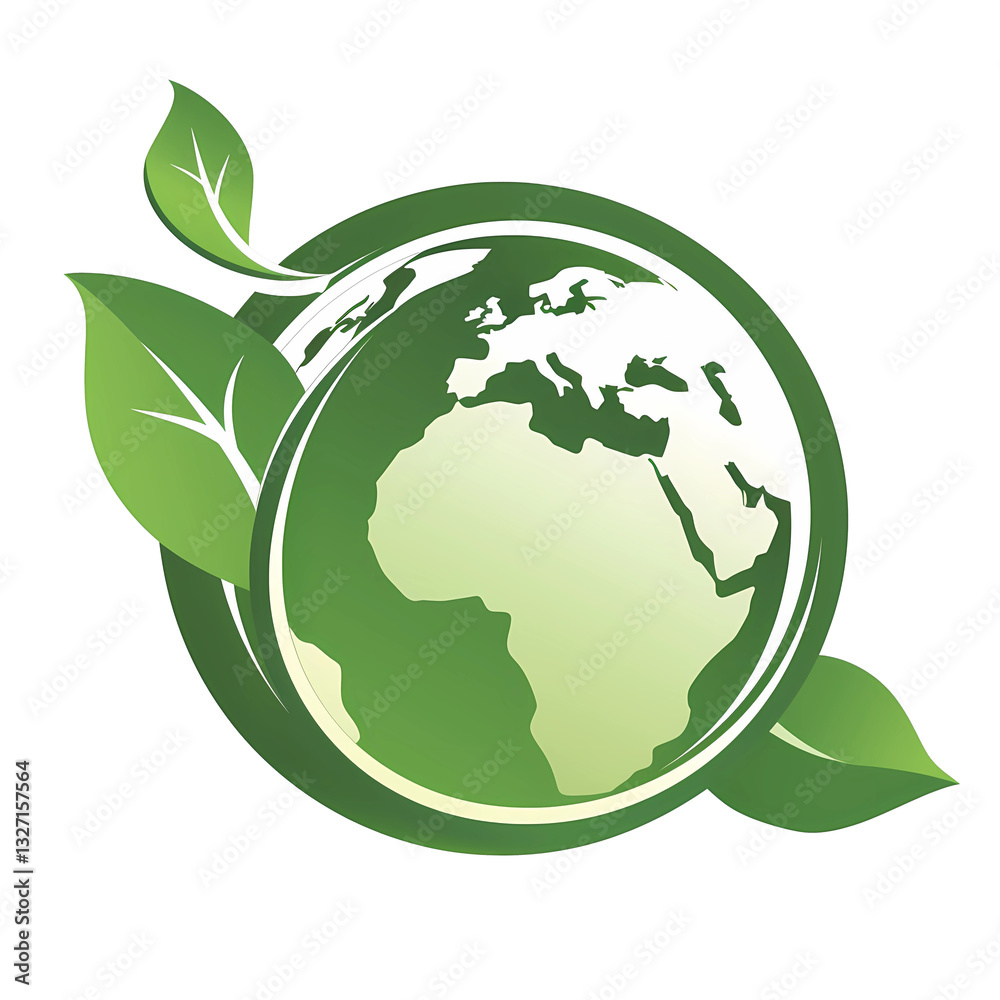 Green Earth. Symbol of Natural Harmony and Sustainability Green Earth. Symbol of Natural Harmony and Sustainability