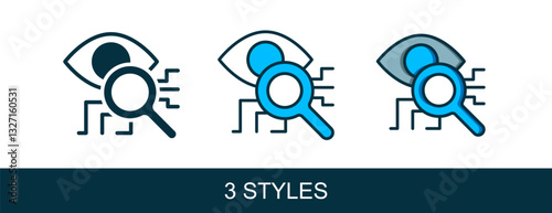 Filled outline Eye scan icon isolated on white background. Retinal scan. Scanning eye. Security check symbol. Cyber eye sign. Vector