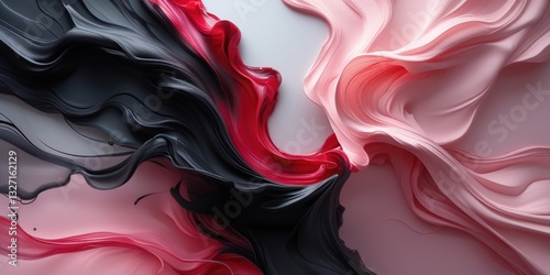 Abstract red smoke background with flowing silky patterns