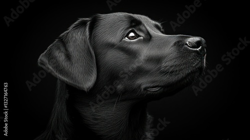 Wallpaper Mural Black Labrador Portrait Torontodigital.ca