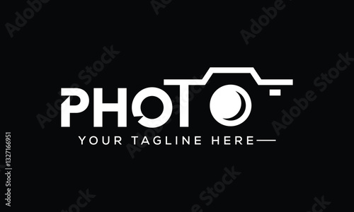Camera logo, Luxury photography logo icon vector template