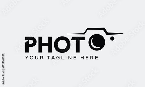 Camera logo, Luxury photography logo icon vector template