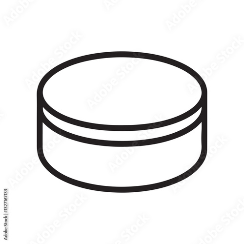 Simple Line Art Illustration of a Cylindrical Container
