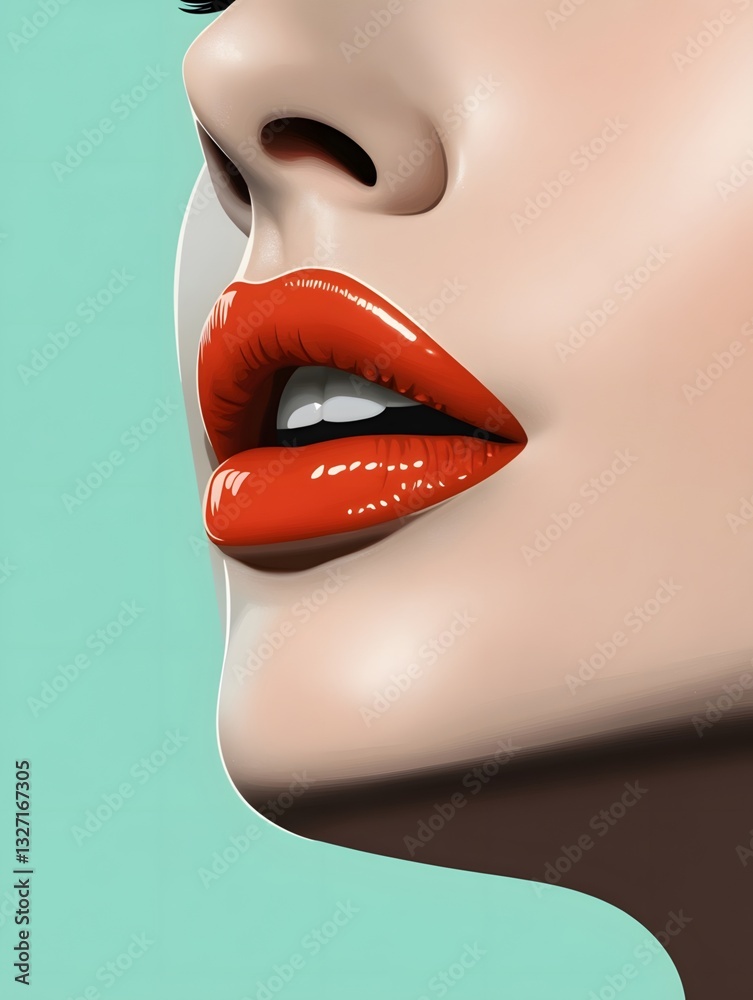 Obraz premium The dazzling lipstick in the model's hand