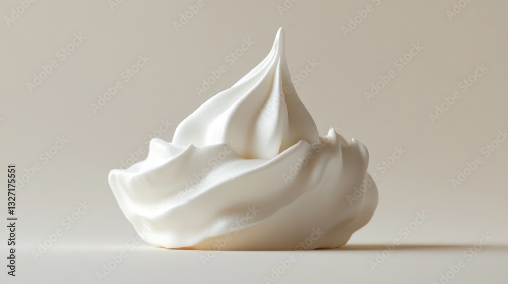 A close-up shot of whipped cream on a table, perfect for use in food or dessert-related contexts