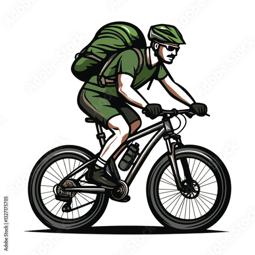 man riding a bike